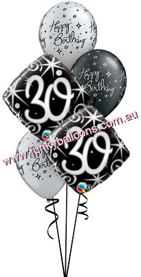 (image for) 30th Elegant Sparkles + Swirls Bouquet