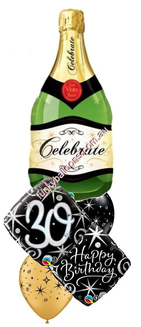 (image for) 30th Champagne Sparkles Birthday Bouquet