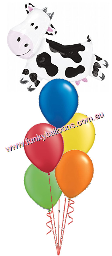 (image for) Happy Cow Balloon Bouquet - Click Image to Close