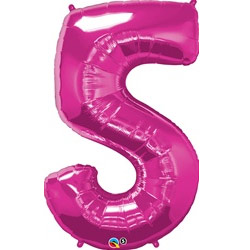 (image for) Number 5 Foil Supershape (Choice of Colours)