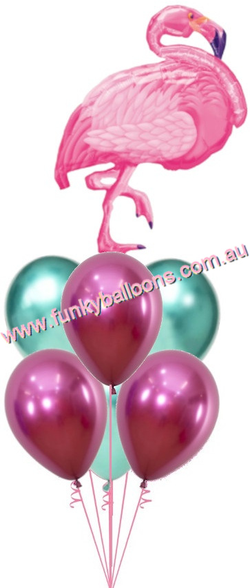 (image for) Pink Flamingo Balloon Bouquet - Click Image to Close