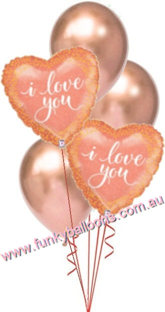 (image for) Rose Gold I Love You Bouquet - Click Image to Close