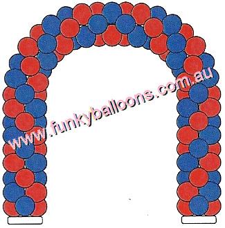 Classic Curved Balloon Arch (30cm) (Float Time 1 Week)