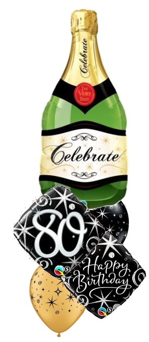 (image for) 80th Champagne Sparkles Birthday Bouquet
