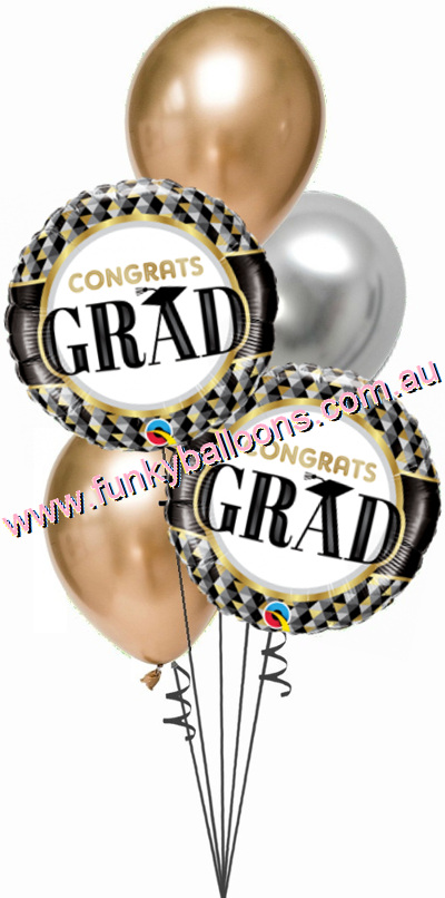 Gold + Black Patterns Congratulations Graduation Bouquet