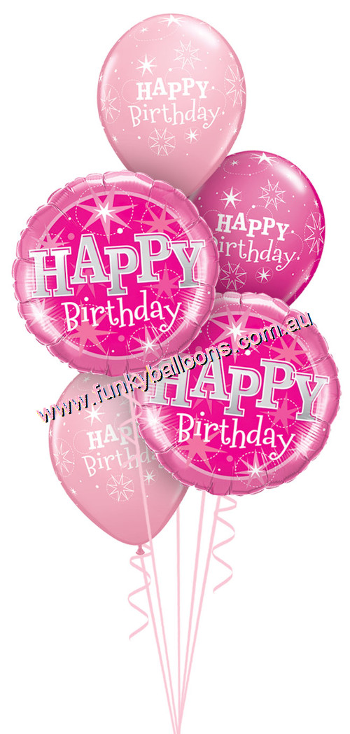 (image for) Hot Pink Happy Birthday Bouquet