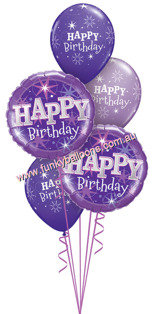 (image for) Quartz Purple Happy Birthday Bouquet